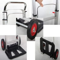 Carrello pieghevole portapacchi leggero in alluminio portata 90 kg con pedana