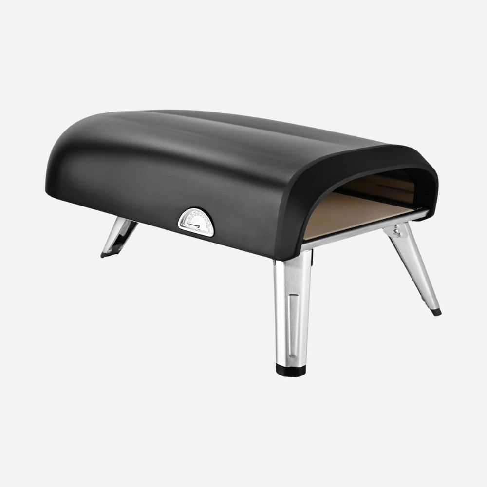 Forno per Pizza a Gas in Alluminio + Pala pizza Pietra refrattaria Termometro