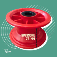 Ruota Per Carrello Portapacchi Gomma Con Camera D'aria Cuscinetti rulli ø 260x85