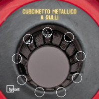 Ruota Per Carrello Portapacchi Gomma Con Camera D'aria Cuscinetti rulli ø 260x85