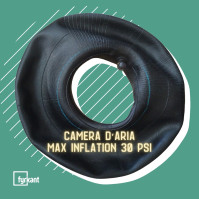 Ruota Per Carrello Portapacchi Gomma Con Camera D'aria Cuscinetti rulli ø 260x85