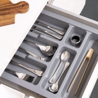 Organizzatore di Posate, organizzatore cassetto Cucina, vaschetta portaposate