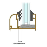 Guarnizione fermavetro per infissi esterni interni porte finestre da 2mm a 10mm.
