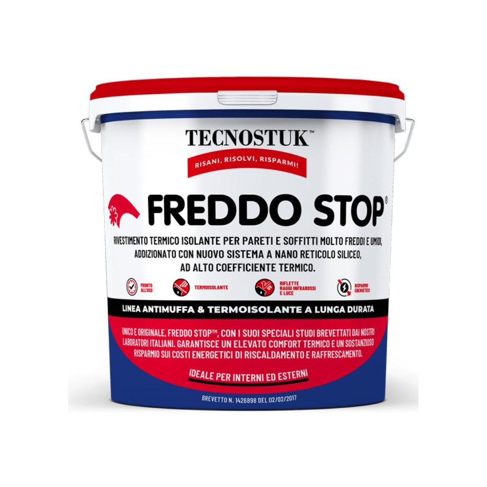 TECNOSTUK Freddo Stop 5 L. – Rivestimento Termico Isolante con Nano-Reticolo