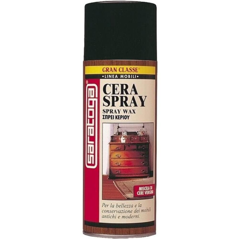 CERA SPRAY PER MOBILI ANTICHI E MODERNI E PAVIMENTI IN LEGNO 400 ML SARATOGA