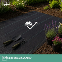 Telo Pacciamatura Nero Antierbacce per Orto e Giardino Contro infestanti