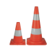Cono segnaletico bicolore sicurezza stradale spartitraffico 50 cm birillo