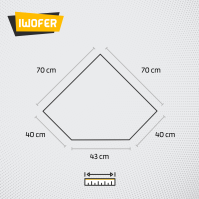 Set Scaffale angolare con 2 scaffali lineari, Acciaio e MDF