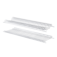 Kit Scolapiatti in filo tondo in acciaio Inox per pensili cucina da 60 80 90 cm
